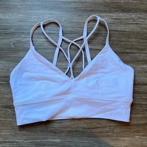 alo white sports bra